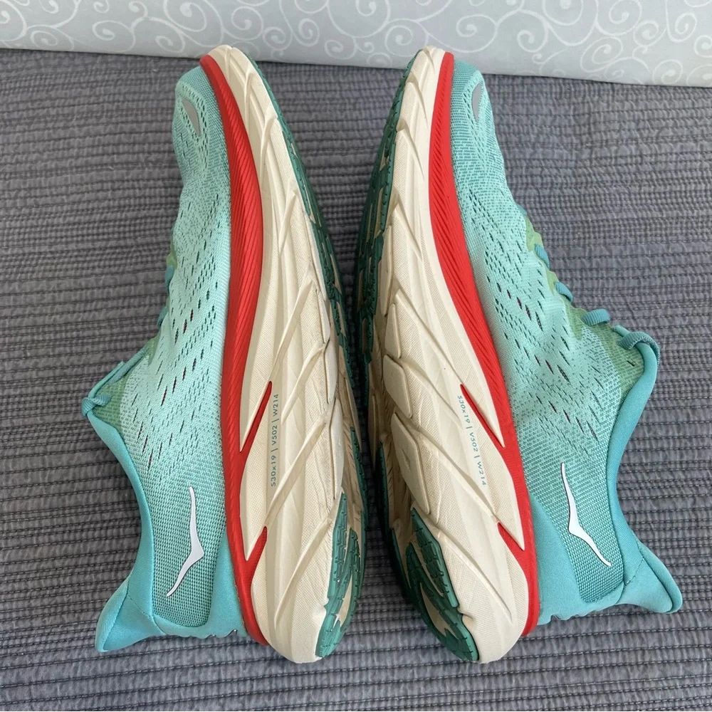 Hoka One One Clifton 8 Women's Size 9 B Blue Running Athletic Sneakers - Picture 7 of 12